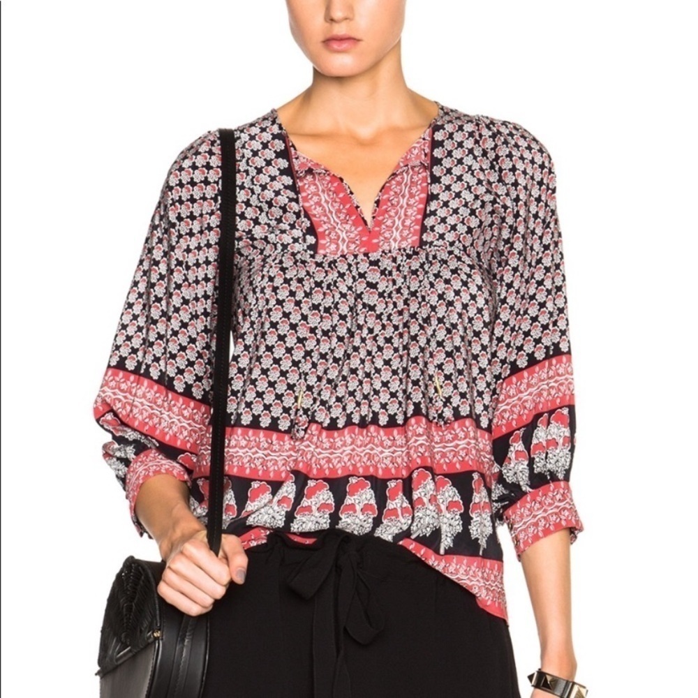 Ulla Johnson Bea top dark Indian Floral boho